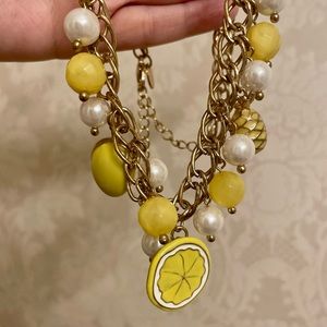 Ode to yellow fruit - gold tone Vintage costume jewelry